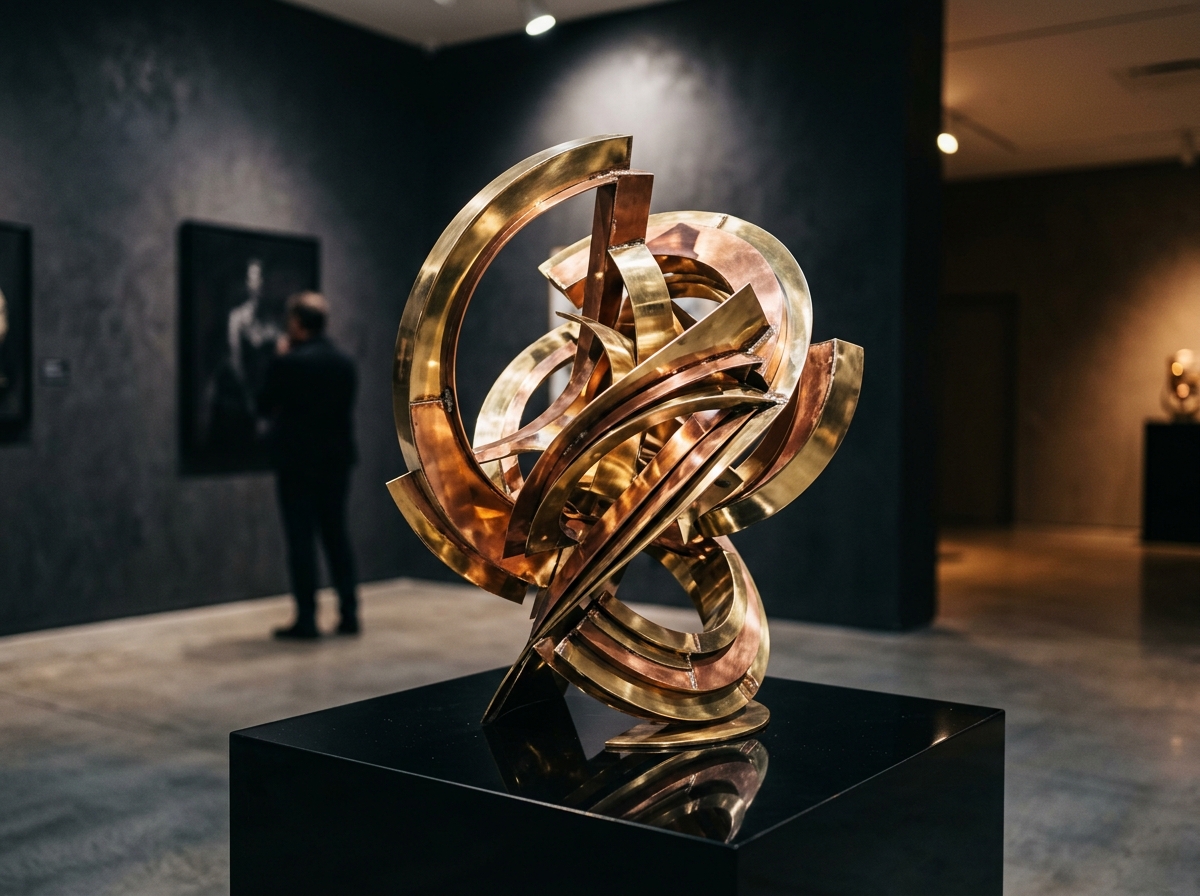 3D Freestanding Brass Sculpture